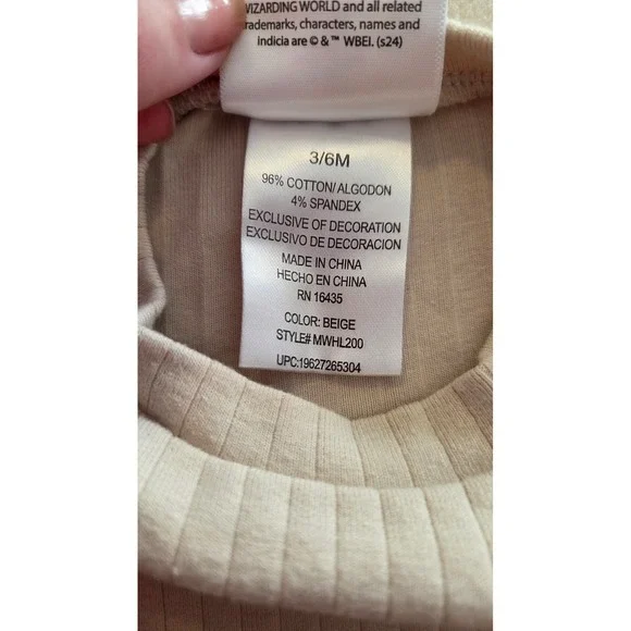 Harry Potter Baby Sweatshirt 3-6M Hedwig Hogwarts Pocket Graphic Wizarding World - Picture 5 of 6